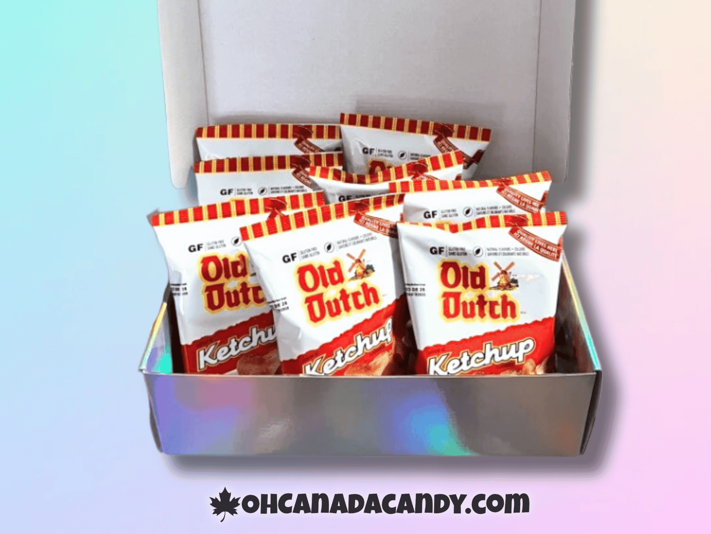 8-PACK OLD DUTCH Ketchup Chips Gift Box Canadian Chips