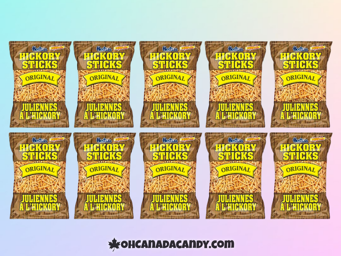 10-PACK Hostess Hickory Sticks Chips Gift Box Canadian Chips