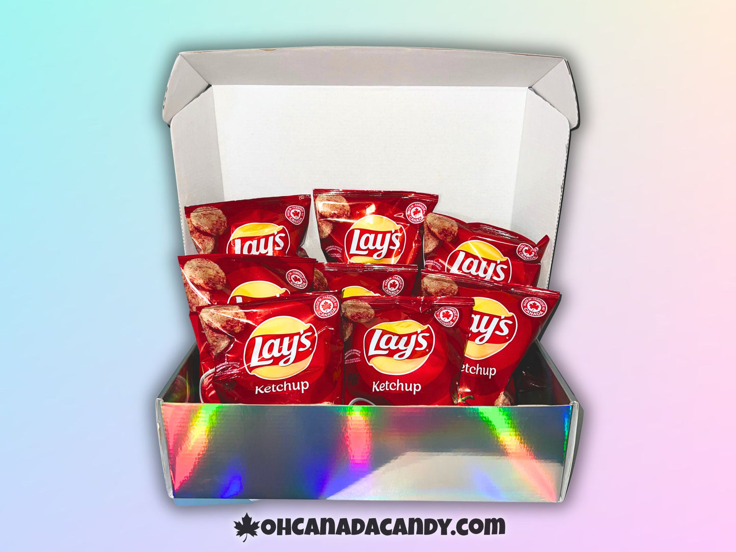 8-PACK Lay's Ketchup Chips Gift Box Canadian Chips