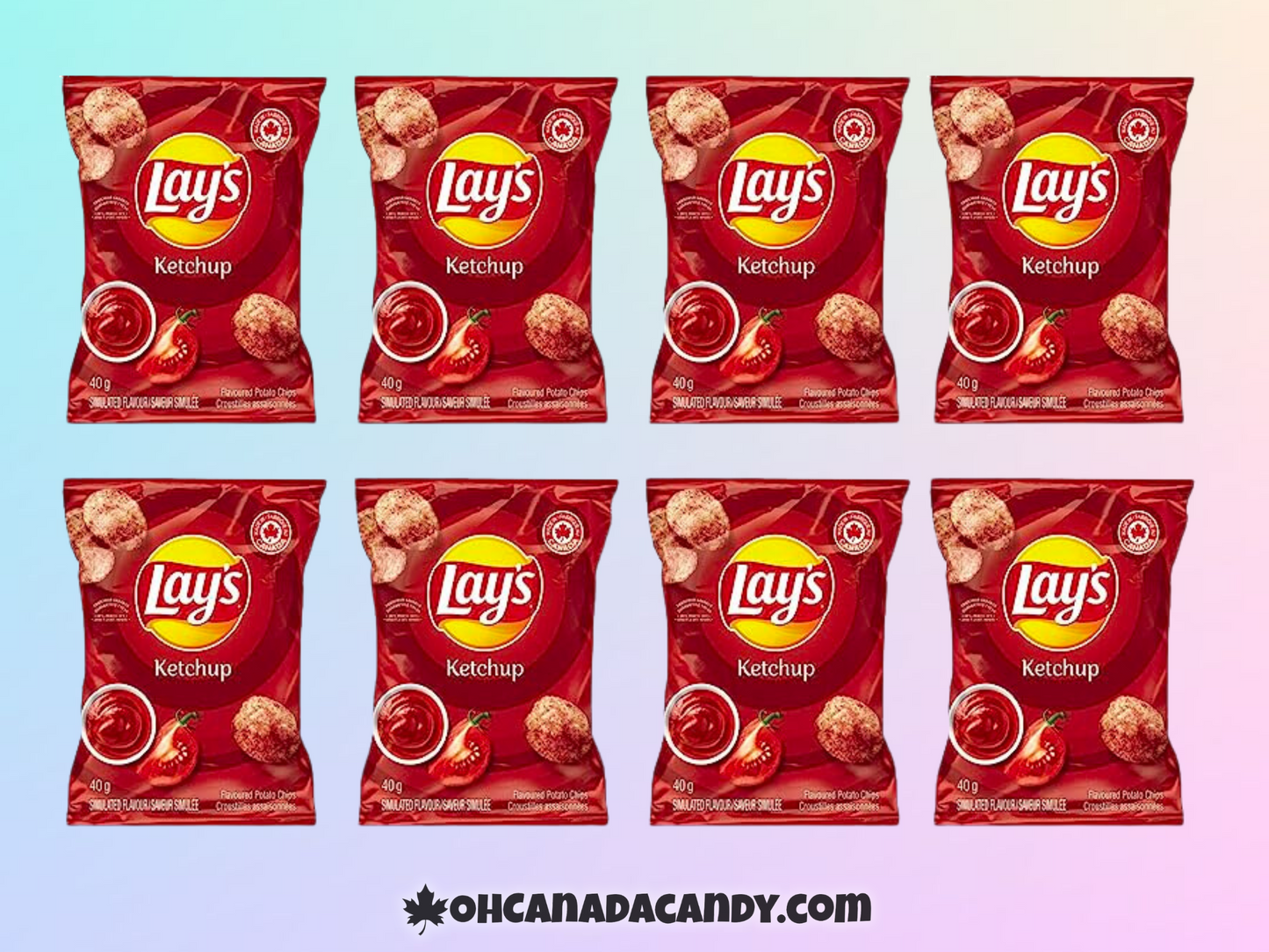 8-PACK Lay's Ketchup Chips Gift Box Canadian Chips
