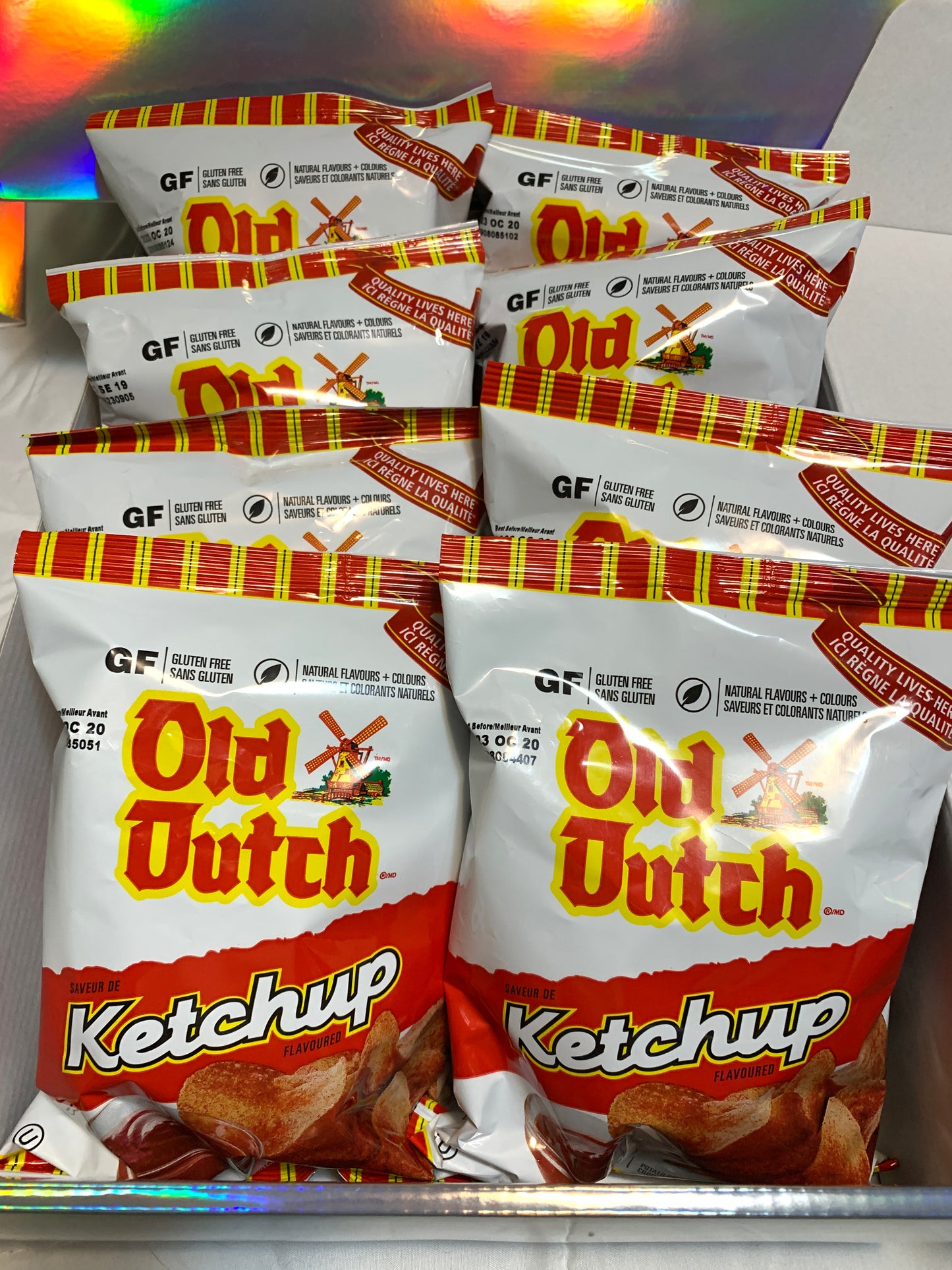8-PACK OLD DUTCH Ketchup Chips Gift Box Canadian Chips