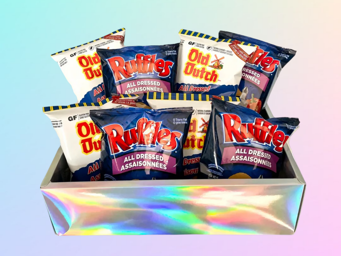 8-PACK All Dressed Potato Chips Gift Box Canadian Chips