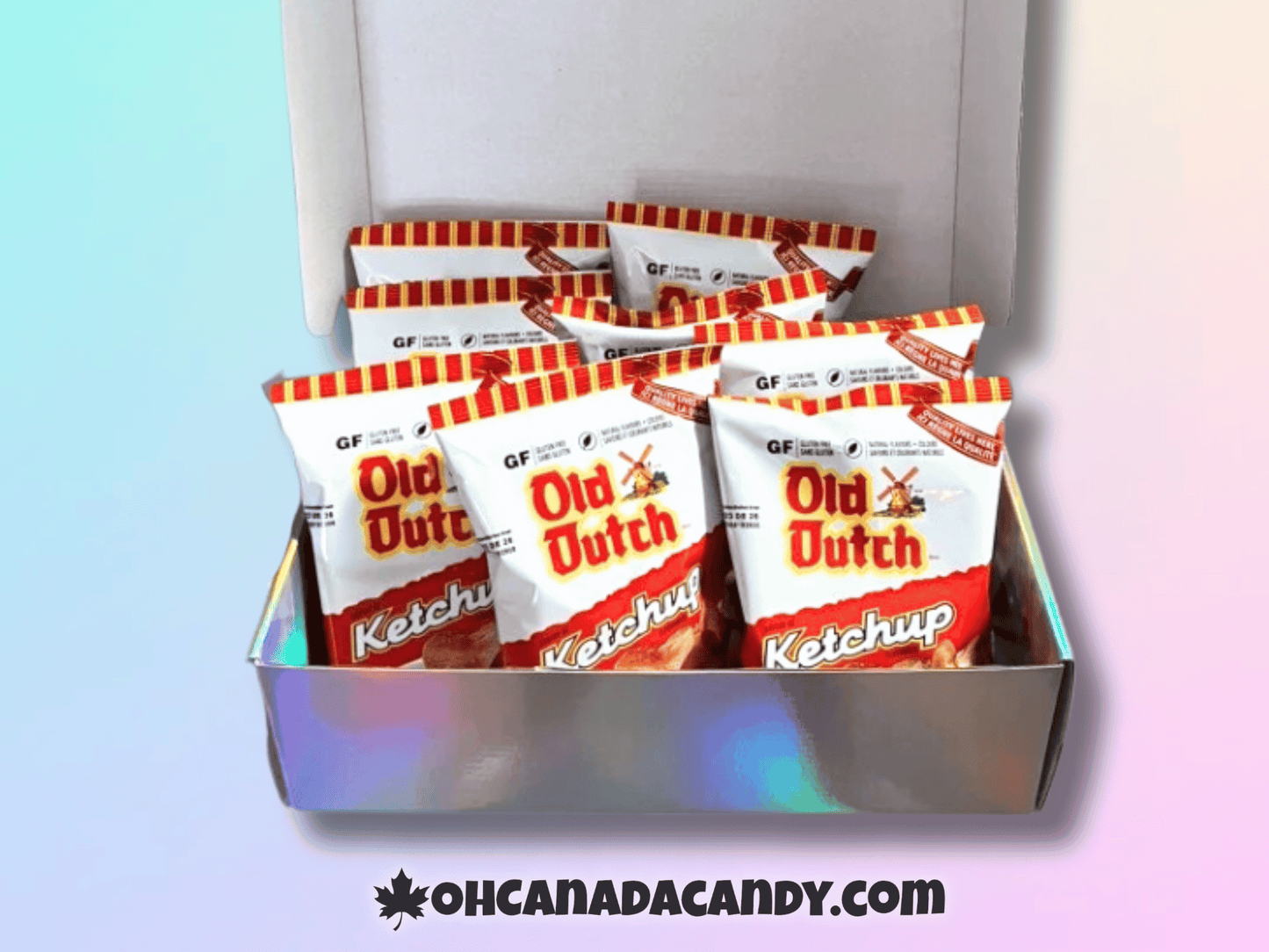 8-PACK OLD DUTCH Ketchup Chips Gift Box Canadian Chips