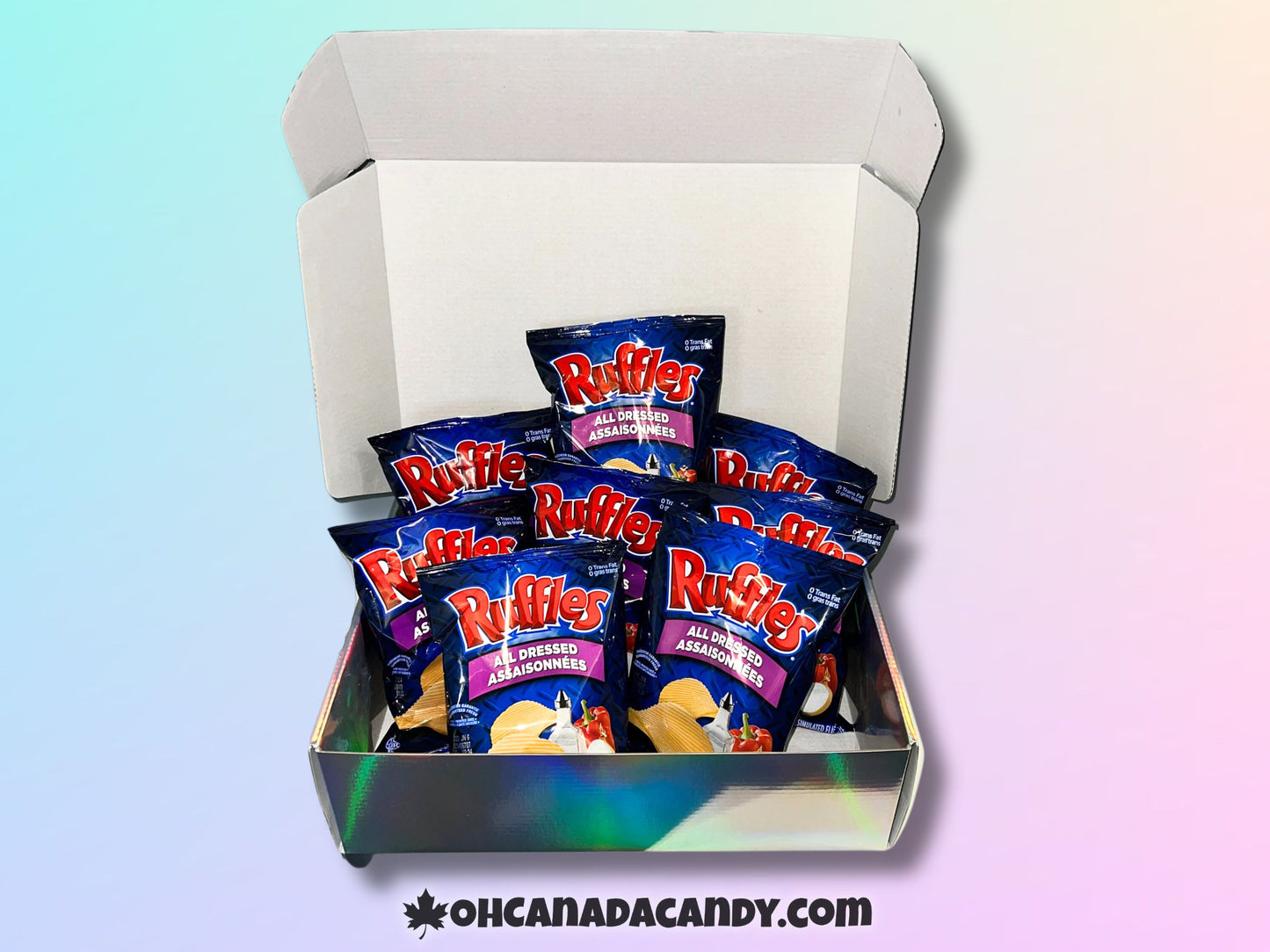 8-PACK Ruffles All Dressed Chips Gift Box Canadian Chips