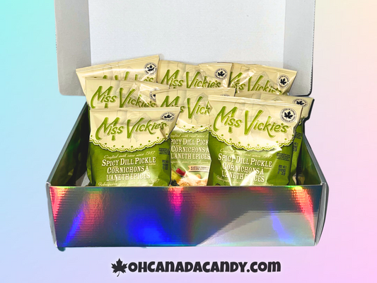 8-PACK Miss Vickies Spicy Dil Pickle Chips Gift Box Canadian Chips