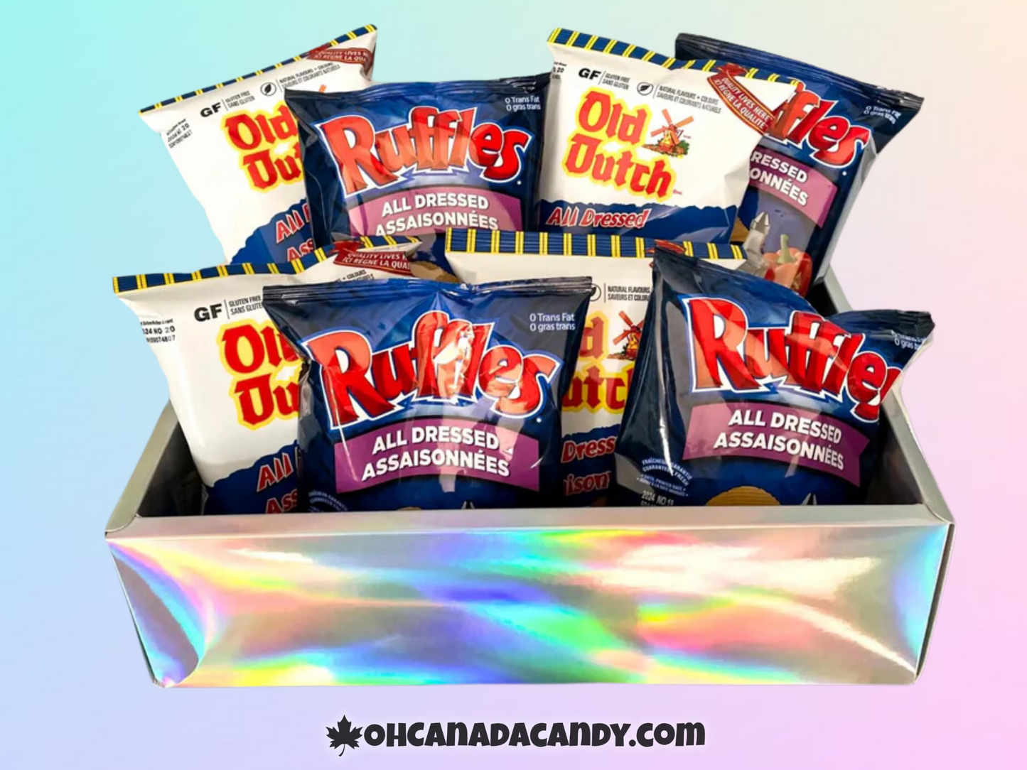 8-PACK All Dressed Potato Chips Gift Box Canadian Chips