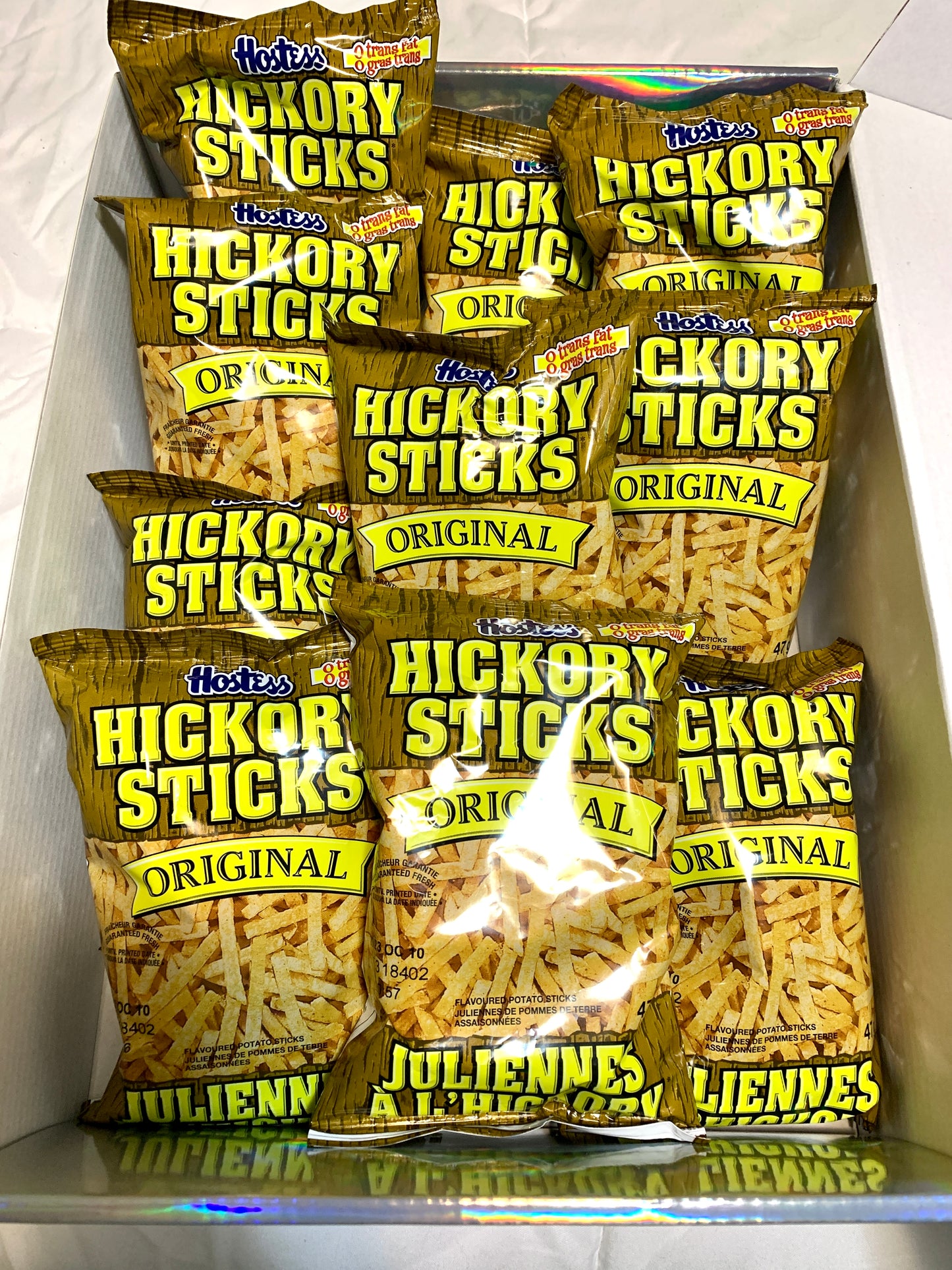 10-PACK Hostess Hickory Sticks Chips Gift Box Canadian Chips