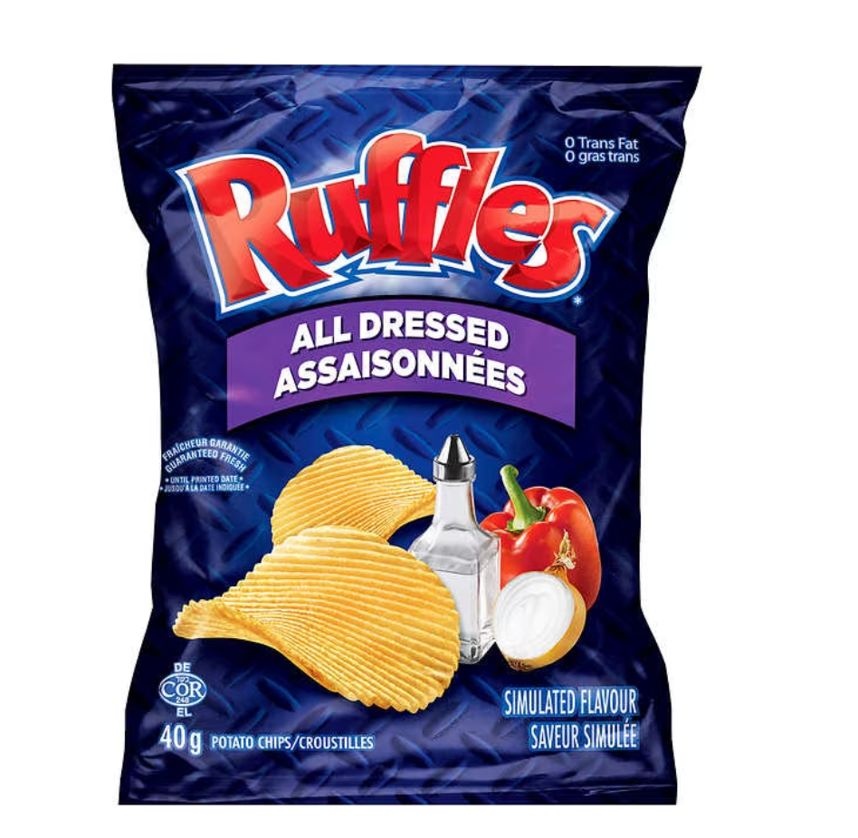 Ruffles All Dressed Flavoured Potato Chips - Snack Size – Oh Canada Candy
