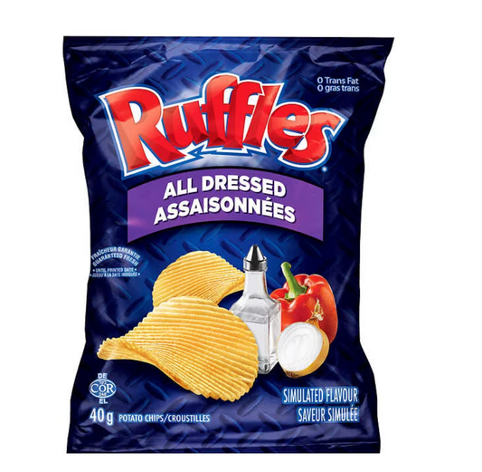 Ruffles All Dressed Flavoured Potato Chips - Snack Size