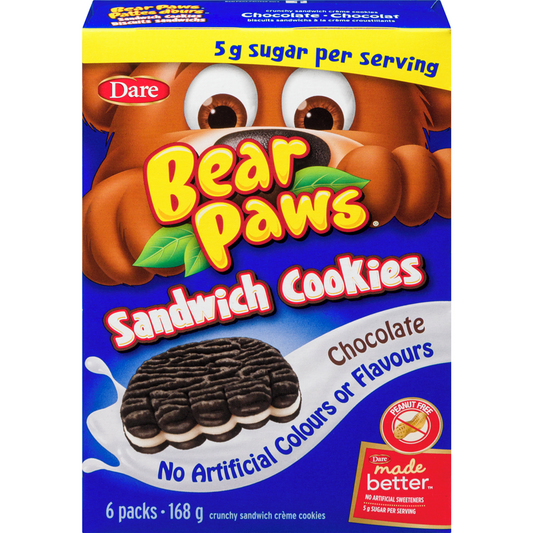 Bear Paws Sandwich Cookies Chocolate