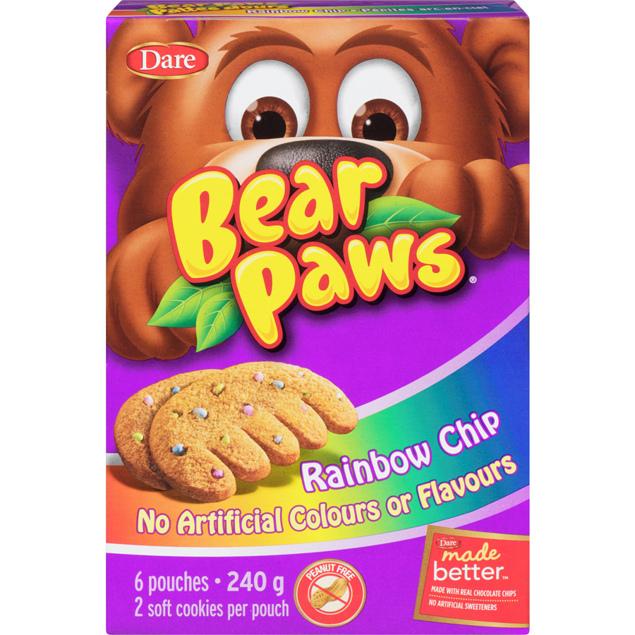 Bear Paws Rainbow Chip Cookies