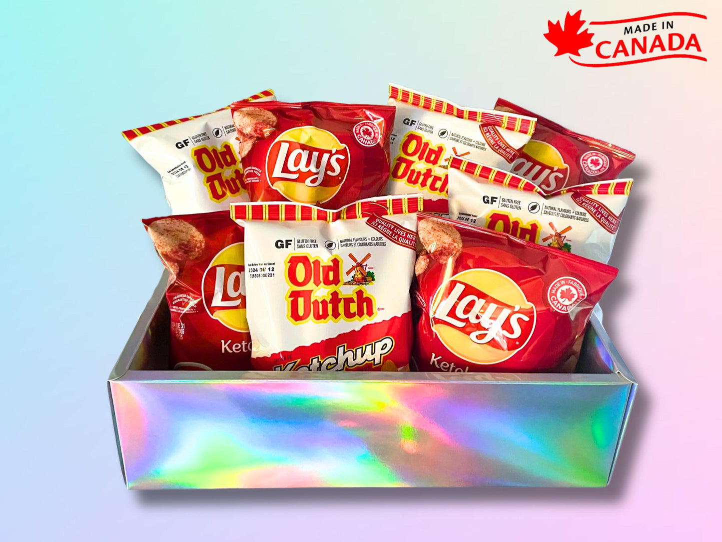 8-PACK Ketchup Chips Gift Box Canadian Chips