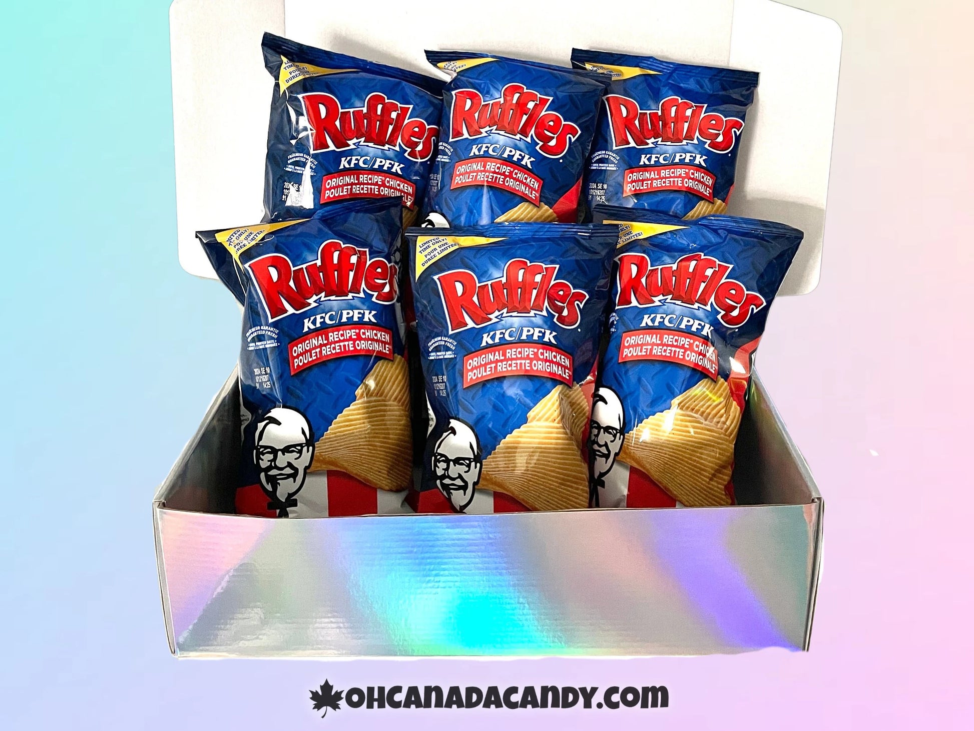 6-PACK Ruffles KFC Original Recipe Chicken Potato Chips Gift Box Canad ...