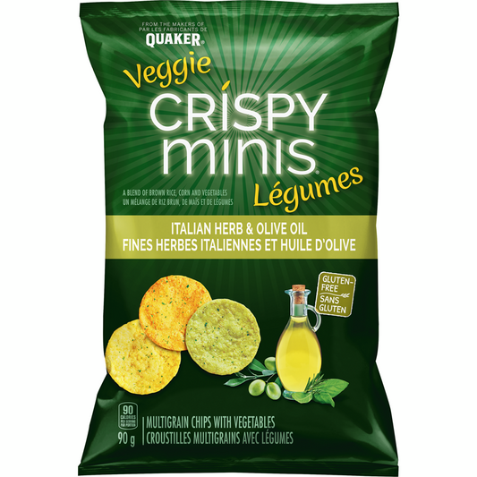 Crispy Minis Italian Herb & Olive Oil Multigrain Chips with Vegetables