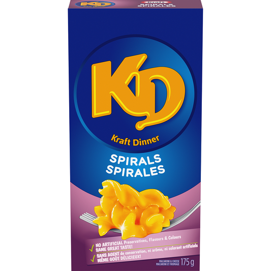 KD Kraft Dinner Macaroni & Cheese Spirals