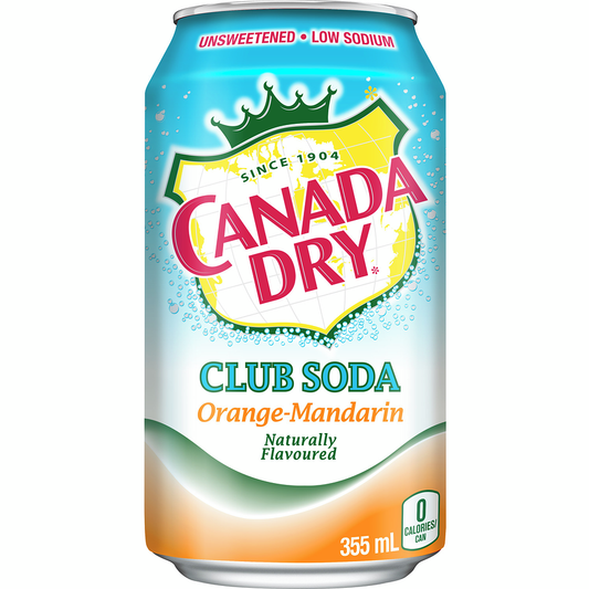 Canada Dry Club Soda Mandarin Orange Can