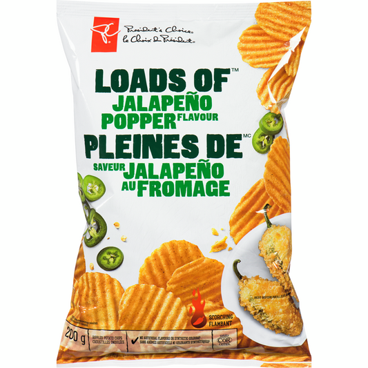 President's Choice Loads of Jalapeño Popper Rippled Potato Chips