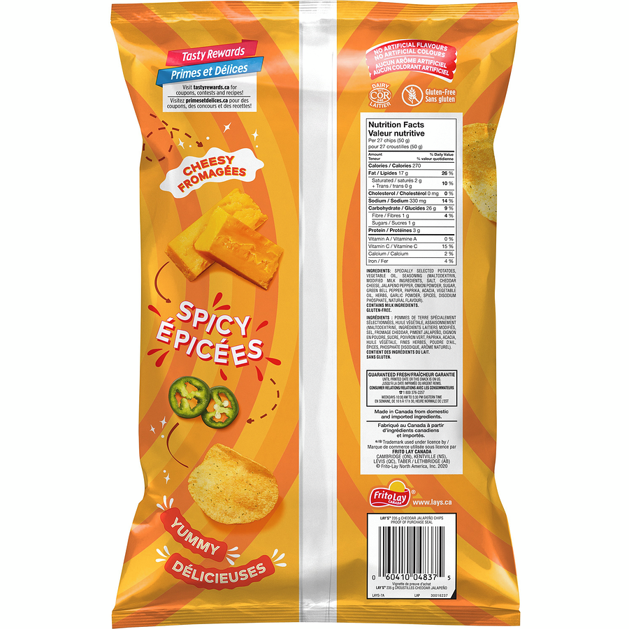 Lay's Cheddar Jalapeño flavoured potato chips